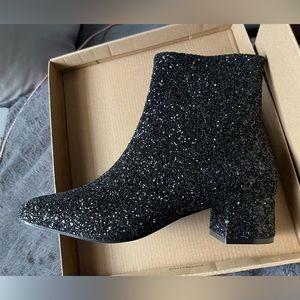 Black Sparkly Booties